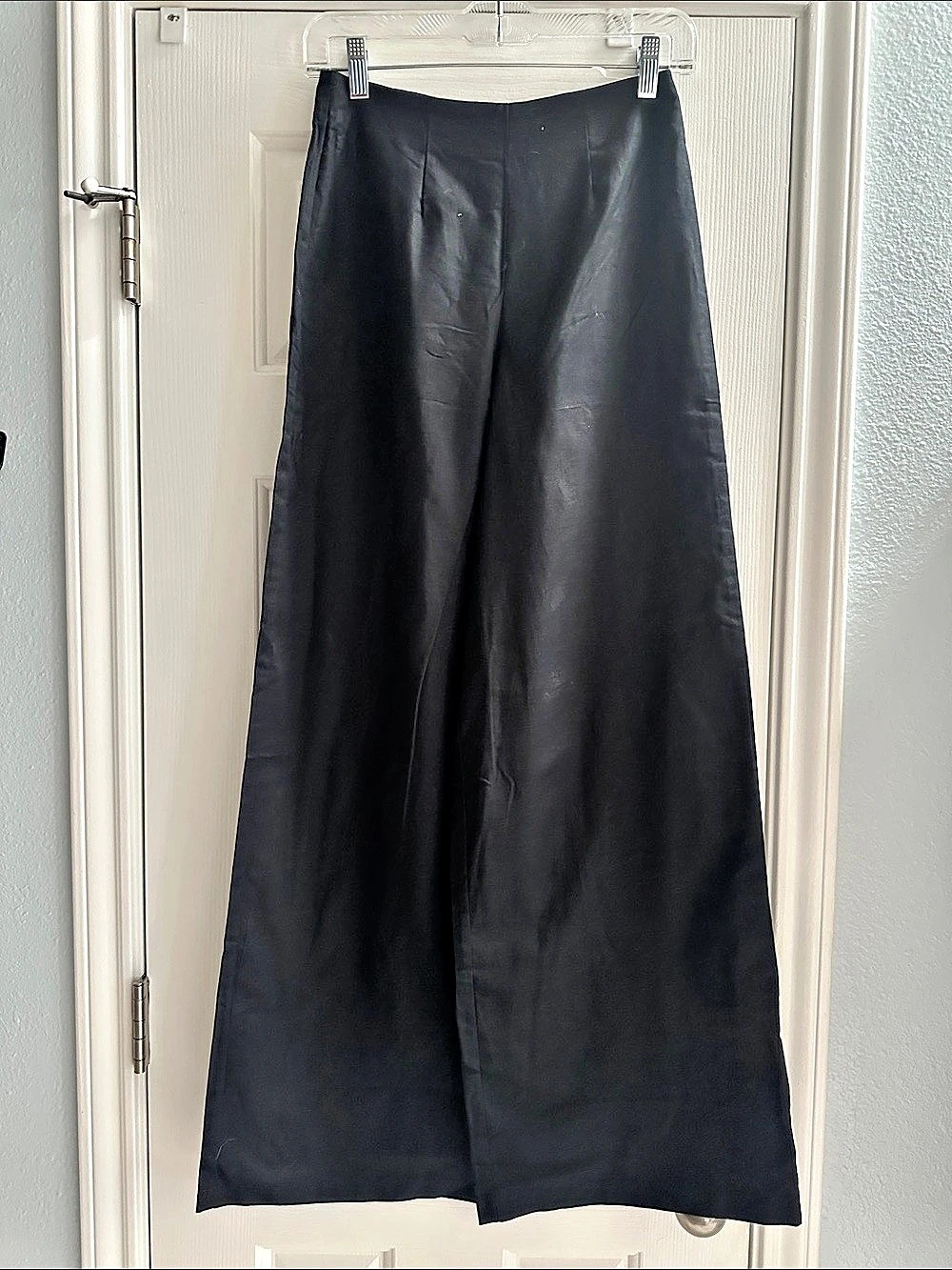 SNDYS Wide Leg Linen Cotton Blend Pants in Black Size 4 NWT Lightweight Casual